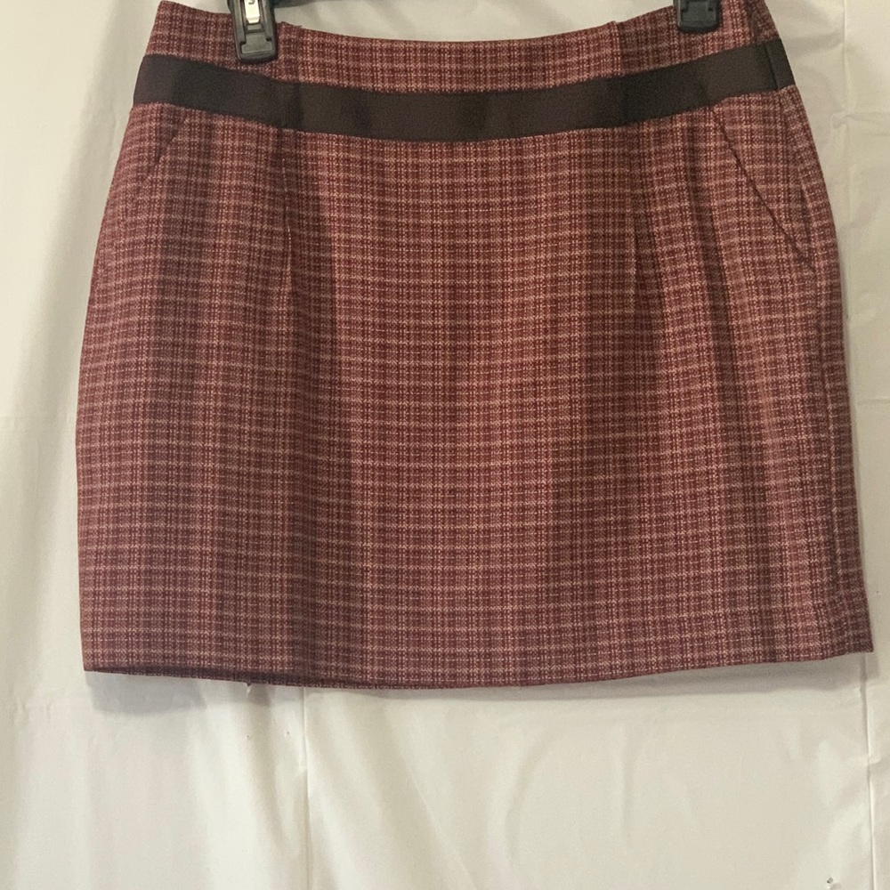 The Limited Size 4 Red Plaid Lined Mini Skirt 16”